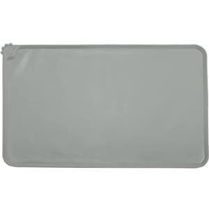 DAVIDJAMESCLARKE Tappetini Impermeabili di Alimentazione del Cane e del Gatto del Silicone, tappetini Antiscivolo della Ciotola dell'animale Domestico per animali,48 x 30 cm, grigio