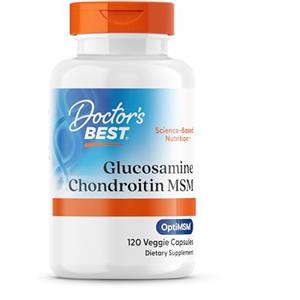 Doctor's Best, Glucosamina-Condroitina MSM, con OptiMSM, 120 Capsule, Testato in Laboratorio, Senza Soia, Senza Glutine, non OGM