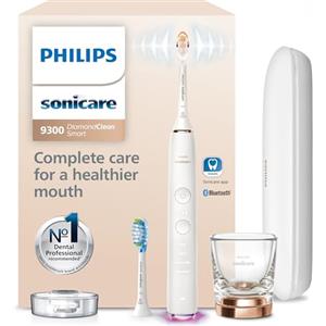 Philips Sonicare DiamondClean Smart Electric, spazzolino elettrico ricaricabile per igiene orale completa, serie 9300, oro rosa, HX9903/65