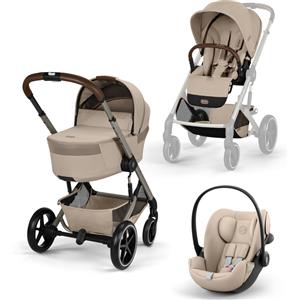 Cybex Gold Trio Balios S Lux con Navicella pieghevole e Cloud G3 - Almond Beige
