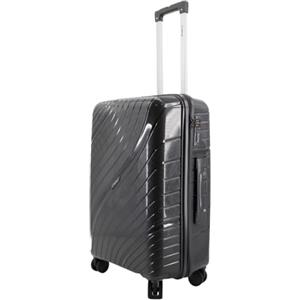 NPLE Trolley Medio da Stiva Rigido, Dark Grey, Polipropilene, M, 4 Ruote Multidirezionali, 65x45x30 cm, 3,4 kg Family Collection.