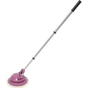 Hadwigger Mocio elettrico senza fili, 1800 mAh, spazzola elettrica per pavimenti, diametro 24 cm, manico retrattile, rotazione a 360 gradi, detergente per pavimenti e lucidatrice per cerare, pulire a secco