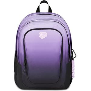 Seven Zaino Scuola SHADE TECH, Doppio Scomparto, Rosa, 29 L, Tasca frontale con zip, Tasca laterale portaborraccia, Scomparto Interno porta pc, Scuola media e superiore, Bambina, Ragazza