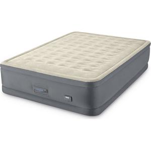Intex 64926ND DuraBeam PremAire II Materasso Gonfiabile Matrimoniale Fiber-Tech 152x203x46 cm Pompa Integrata Porta USB 272 Kg colore Grigio
