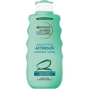 Garnier Ambre Solaire Latte Doposole, Per Viso e Corpo, Effetto Rinfrescante e Pelle Nutrita, ottimo per Tutti i Tipi di Pelle, Arricchito con Aloe Vera, Maxi Formato 400 ml