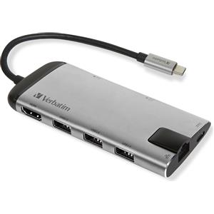 Verbatim Adattatore Verbatim Hub Usb-C - Usb-C/ 3Xusb-A 3.0/Hdmi/Eternet/Sd/Microsd Aluminiowy/Aluminum 49142 Hub Usb-C - Usb-C/ 3Xusb-A 3.0/Hdmi/Eternet/Sd/Microsd Aluminiowy/Aluminum 49142