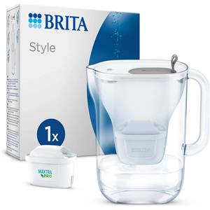 Caraffa filtrante per acqua Brita Style Grey 2,4 l con 1 filtro incluso