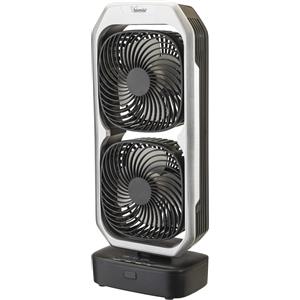 Ventilatore da tavolo Cordless USB due ventole 3 velocità 12W