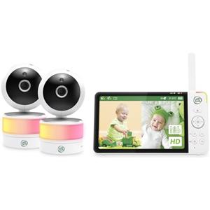 LeapFrog LF920-2HD Baby Monitor with 2 Camcorders, 720P 7" HD Display, Color Night Vision, 360° Panoramic and Tilt, 8x Zoom, Night Light, Humidity/Temperature Sensor, Range up to 1000 ft.