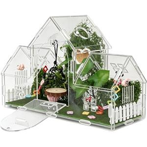 Generico Teca per Tarantola in Acrilico Trasparente con Porta Magnetica Ventilata,Habitat per Custode di Rettili | Terrario come habitat per lumache - Adatto A Animali Come Paguri, Piccoli Rettili, Mantidi, Sc