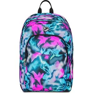 Seven Zaino Scuola Pro XXL Detach con Cuffie Wireless, Fucsia, Tasca Interna Porta PC e Tasca Laterale per Borraccia, 33 L, Scuola Media e Superiore, Zaino Ragazza