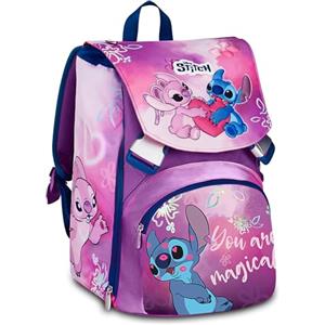 Seven Stitch Zaino Estensibile, Volume Regolabile, Doppio Scomparto, Tasca Porta Borraccia, Scuola e Tempo Libero, Bambine e Ragazze, viola