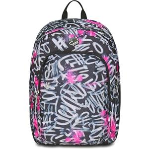 Seven Zaino Scuola Pro XXL Detach con Cuffie Wireless, Nero Fucsia, Tasca Interna Porta PC e Tasca Laterale per Borraccia, 33 L, Scuola Media e Superiore, Zaino Ragazza