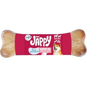 Riga - Jappy Super'Os Biscotto Gusto Prosciutto - Dolcetto Cane - Biscotto Al Forno - Ricco di Gusto - Ricco di Proteine - Texture Croccante - Igiene Orale - Premio Ideale - 65 G