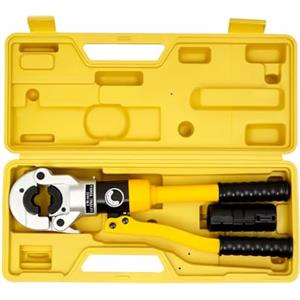 EGBNSY Pressatrice Multistrato, 8T Pinzatrice Multistrato, Pinza Crimpatrice, Matrici TH 16/20/25/32 mm, Impugnatura Ergonomica, Cassetta Attrezzi, Crimpatrice per Tubi Alluminio-Plastica, PEX e PB