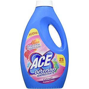 ACE 4 FLACONI ACE DETERSIVO Liquido IGIENIZZANTE PER COLORATI DA 25 LAVAGGI 1375 ML