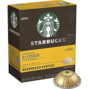 Starbucks Capsule per caffè espresso bionde, compatibili con Nespresso Vertuo, 10 capsule per scatola (confezione da 1)