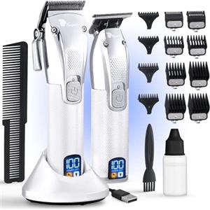 Fagaci Tagliacapelli Uomo Professionale con Potenza Turbo e Taglio Preciso, 5H/3H Batteria, Macchinetta Capelli, Rasoio e Trimmer, Taglia Barba Elettrico