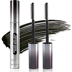 tysumeoy 2Pcs Iron Wand Mascara, Metal Mascara, Mascara Waterproof, Mascara Volumizzante e Allungante, 3D Mascara Allungante a Doppia Punta, Leggero e Senza Grumi (Nero)