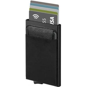 soleilx Porta Carte di Credito, Documenti, Bancomat, Tessere, Portafoglio Smart Schermato RFID Tascabile -6 Slot- Slim Portafoglio Uomo/donna Piccolo Sottile