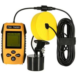 Drawup Ecoscandaglio portatile per pesci, portata 100 m, sonar con cavo, allarme sonoro per pesca in mare, lago, da riva, unità portatile