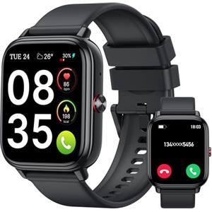 Tiksounds Smartwatch Uomo Donna, 1.83"HD Orologio con Chiamate Bluetooth, 110+ Modalità Sportive, Fitness Tracker con Batteria da 1000mAh, Autonomia 20 Giorni, Impermeabile IP68 Smartwatch per Android/iOS