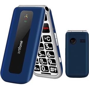 artfone F20 Blu - Telefono Cellulare per Anziani丨GSM Flip Telefoni Cellulari con Tasti Grandi丨2.4" Display丨Funzione SOS丨Volume Alto丨Doppia SIM丨Batteria da 1300 mAh丨Funzione di orario丨Torcia丨Radio