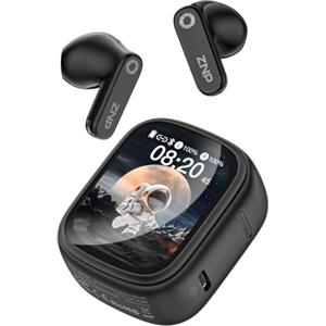 Relxhome N02 Auricolari Traduttore AI 4 in 1, Cuffie con Traduzione Simultanea in Tempo Reale, 165 Lingue e 9 Modalità di Traduzione, Assistente AI, Display LCD Touch, Bluetooth 6.0 per Viaggi, Lavoro e Studio