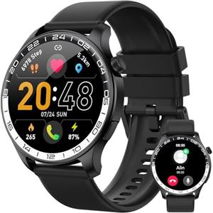 Fempoin 2026 Smartwatch Uomo Donna, 1.43" HD AMOLED Orologio Smartwatch con Chiamate e Whatsapp, Orologio Digitale con 100+Sport, SpO2/Sonno/Cardiofrequenzimetro, IP68 Impermeabile Smart Watch per iOS Android