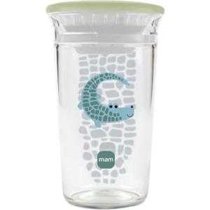 MAM Easy to Drink Cup 360°, Bicchiere Antigoccia Bambini 8+ Mesi, Verde