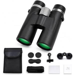 AAFGVC Bosco Ferngl¤Ser C9 12 x 42 Binocolo Originale ad Alta Risoluzione e Ingrandimento, Ottica FMC Multistrato Impermeabile per Adulti, Binocolo Outdoor All-Round per Birdwatching e Viaggi (nero)