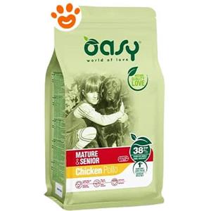 Oasy Dog Lifestage Mature e Senior con Pollo - Offerta [PREZZO A CONFEZIONE] Quantità Minima 2, Sacco Da 12 Kg