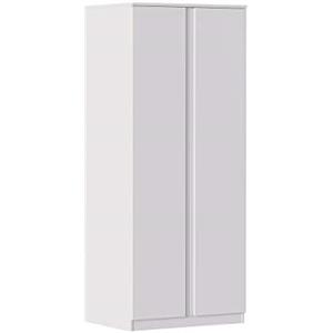 Iconico Home MIK Modern, Armadio a 2 ante con maniglia integrata, Guardaroba, Camera da letto, Soggiorno, 80x55,5xh190,5 cm, Bianco