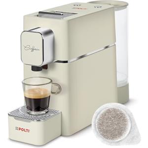 Polti Coffea S15C, Macchina per Caffè Espresso, Compatibile con Cialde E.S.E. 44 mm, Serbatoio 0,85L, Pressione Pompa 19 bar, Colore Crema