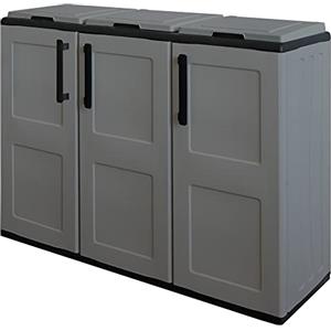 Art Plast Free Armadio a Mezza Altezza in Polipropilene della Linea Eco, Pratico per sfruttare al Massimo Lo Spazio, L 1020 x P370 x H 840 mm, Grigio, 1020 x 370 x 840