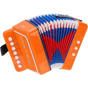 QUARKZMAN Fisarmonica 10 Tasti Fisarmonica Mini Strumento Regali Arancione | Musicale, per Adulti Principianti Educativo