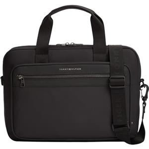 Tommy Hilfiger Uomo Borsa Laptop Repreve con Tracolla Rimovibile, Nero (Black), Taglia Unica