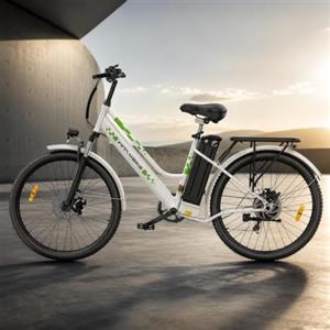 ZAZAWORK 26" Bici Elettrica uomo donna,36V 15Ah Batteria Rimovibile Motore 250W,Autonomia fino a 100 km, 7 Velocità, Freni a Disco, Sospensione Anteriore City E-Bike for Urban Commuters