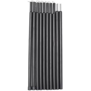 Tidgel Set di 10 bastoncini da campeggio regolabili, leggeri, design telescopico, per tenda, veranda, spazio libero per bushcraft, 230 cm (10 nodi)