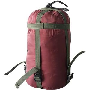UrbanHui Borsa a compressione in nylon per sacchi a pelo, leggera, con coulisse, capacità 20 l, ideale per amache (rosso)