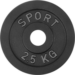 AtHaus® Disco in ghisa, diametro 30/31 mm, 1,25 kg, 2,5 kg, 5 kg, 10 kg, 20 kg, bilanciere corto Ø 26 mm, barra curl e bilanciere lungo Ø 28 mm, piastra in ghisa PRO
