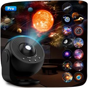 YunLone Home Planetario Nebulosa Luna Pianeti Stella Proiettore da soffitto con 13pcs Film Discs, Quite, Luce notturna lampada di proiezione