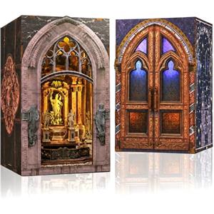 MiniCity Kit fai da te per casa delle bambole in miniatura, kit di costruzione per casa delle bambole in legno, kit per casa in miniatura con luce a LED e movimenti, idea creativa per bambini e adulti