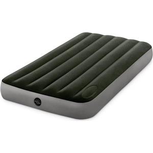 Intex 64761 Downy Materasso Gonfiabile Singolo Fiber-Tech 99x191x25 cm Portata 136 Kg Pompa a Pedale colore Nero