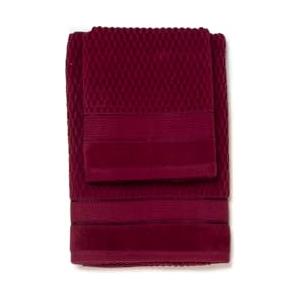 PARAMAISON Asciugamani Bagno Viso e Bidet, Collezione Diamont Luxury (1+1), 100% Cotone 420 Grammi, Casa, Piscina, Palestra| Bordeaux