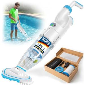 KESSER® Aspiratore per piscina con batteria | aspiratore elettrico per piscina | Pulitore per piscina con filtro e sistema a 2 velocità | Set di pulizia senza fili fino a 15 m³, con copertura
