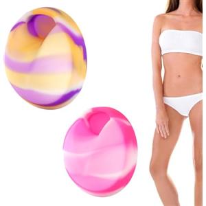 IKOPFLN 2 pezzi di disco mestruale, disco mestruale riutilizzabile, coppetta mestruale, tazze mestruali a prova di perdita realizzate in silicone, per donne sport attivi（S+L, Rosa + Viola