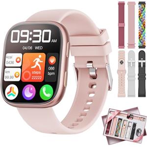 Mingtawn Smartwatch Donna, 7 Cinturini—Regalo Perfetto Donna, 1,83'' Orologio Smartwatch Chiamate Bluetooth, Smart Watch con 100+ modalità Sportive/Sonno/Cardiofrequenzimetro/SpO2 per Android iOS