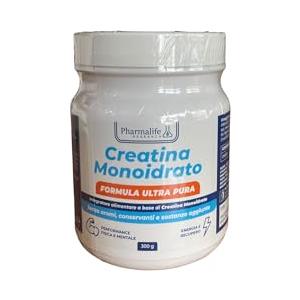 Pharmalife Research Creatina Monoidrato Ultra Pura 300 g | 100% Creatina Monoidrato Micronizzata | Senza Aromi, Conservanti e Additivi | Integratore Alimentare per Sportivi e Uso Quotidiano