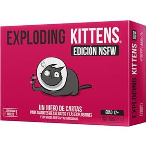 Exploding Kittens | NSFW | Gioco di Carte per Gli Amanti Dei Gatti E Le Esplosioni | Da 17 Anni | Da 2 a 5 Giocatori | 15 Minuti per Partita- versione spagnola